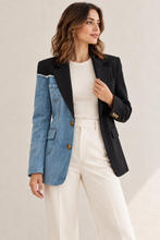 Load image into Gallery viewer, Color Block Denim Jacket
