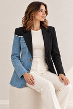 Load image into Gallery viewer, Color Block Denim Jacket
