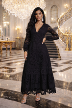 Load image into Gallery viewer, Black Maxi Dress Long Sleeves
