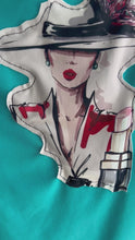 Load and play video in Gallery viewer, Woman Face Patch Designer Blouse Turquoise
