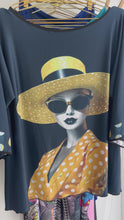 Load and play video in Gallery viewer, Woman Face Designer Blouse Black &amp; Yellow
