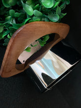 Cargar imagen en el visor de la galería, Wood &amp; Silver Bangle Bracelet Set
