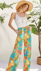 Tropical Palazzo High Waist