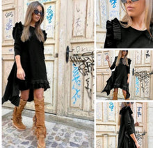 Load image into Gallery viewer, Asymmetrical Black Dress
