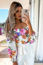 Load image into Gallery viewer, Xenia Floral Cropped Top
