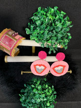 Load image into Gallery viewer, Red Lips Hand Made Earings

