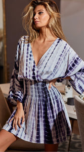 Tie Dye Smocked Waist Dress
